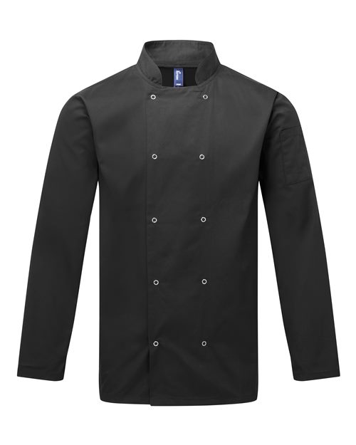 Unisex Ten Studded Front Chef Coat – Front