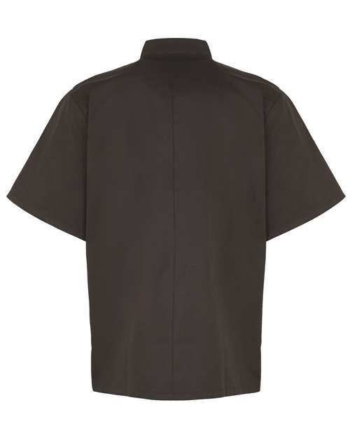 Unisex Ten Studded Front Short Sleeve Chef Coat – Back