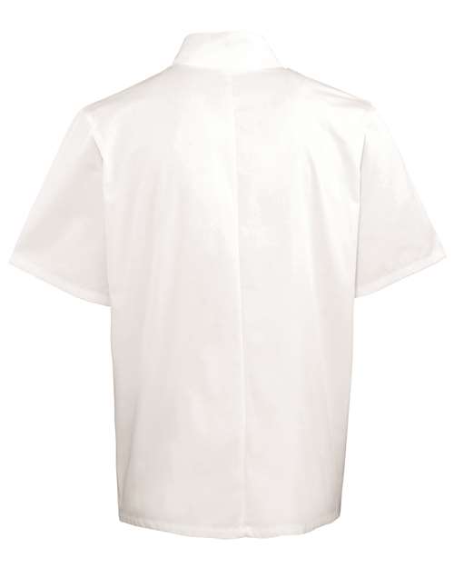 Unisex Ten Studded Front Short Sleeve Chef Coat – Back
