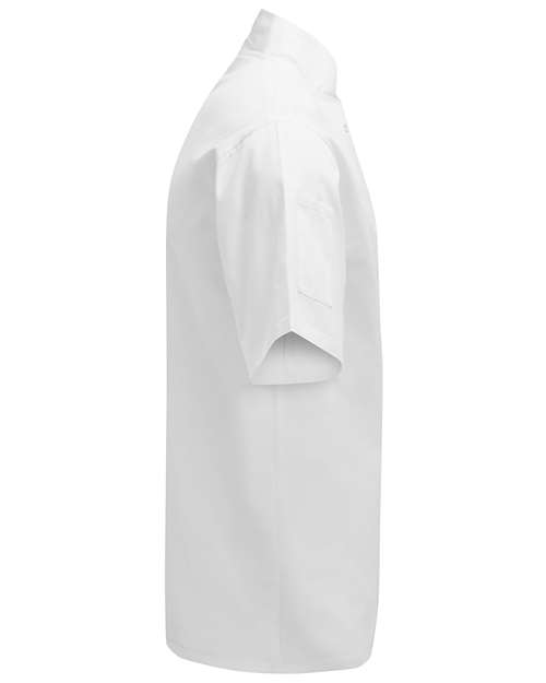Unisex Ten Studded Front Short Sleeve Chef Coat – Detail