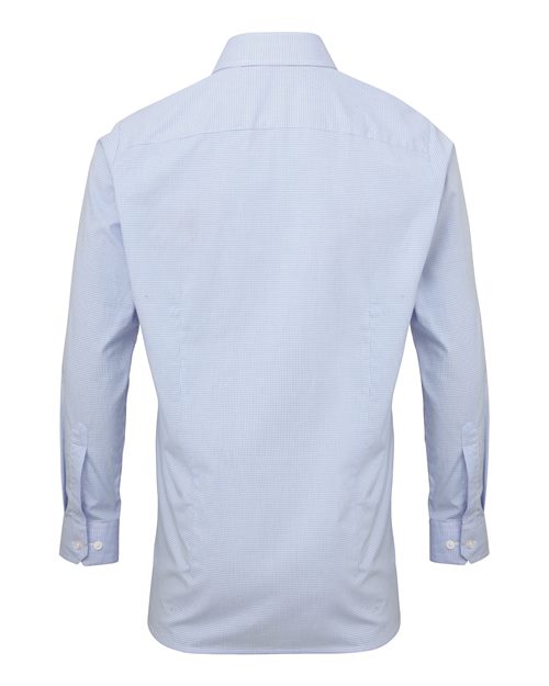 Men's Microcheck Gingham Cotton Shirt – Back