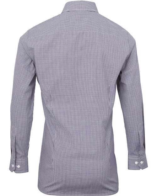 Men's Microcheck Gingham Cotton Shirt – Back