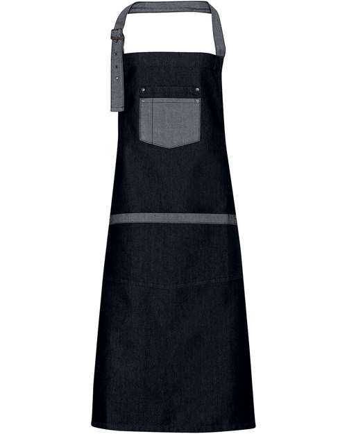 Domain Contrast Denim Bib Apron – Front