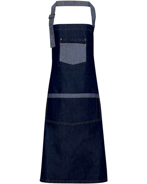Domain Contrast Denim Bib Apron – Front