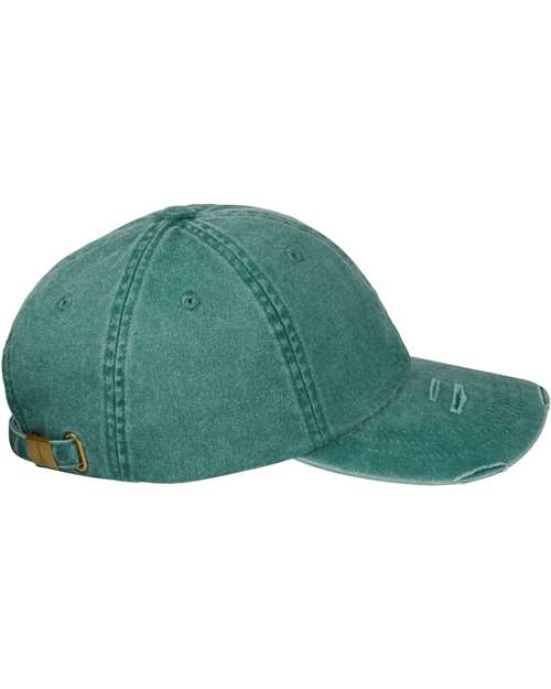 Classic Pigment Distressed Dad Hat – Detail