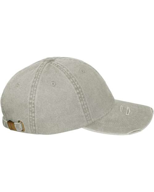 Classic Pigment Distressed Dad Hat – Detail