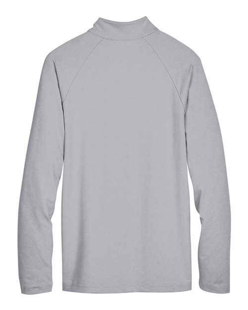 Men's CrownLux Performance® Clubhouse Micro-Stripe Quarter-Zip Pullover – Back