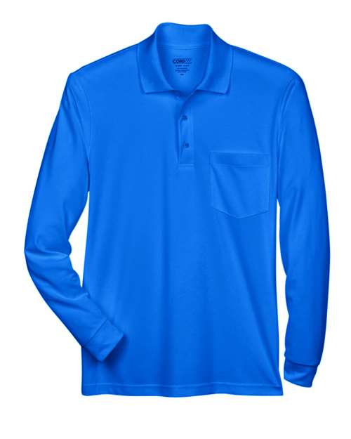 Men's Pinnacle Performance Long Sleeve Piqué Polo with Pocket – Front