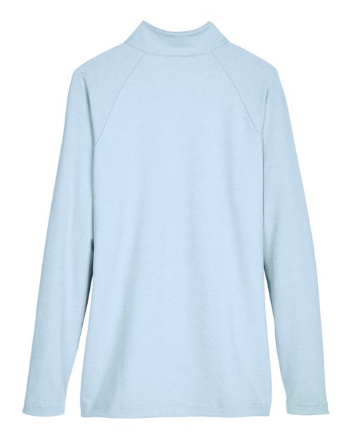 Women's CrownLux Performance® Clubhouse Micro-Stripe Quarter-Zip Pullover – Back