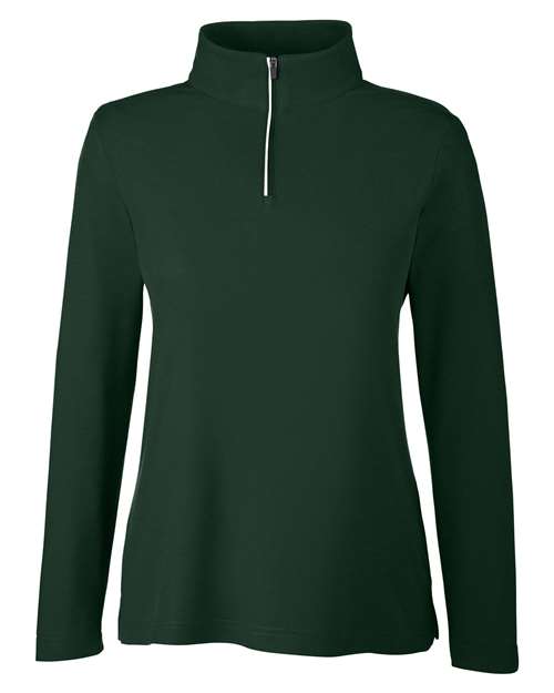 Women's Fusion ChromaSoft™ Pique Quarter-Zip Pullover – Front