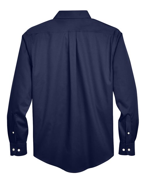 Men's Crown Collection® Solid Stretch Twill Woven Dress Shirt – Back