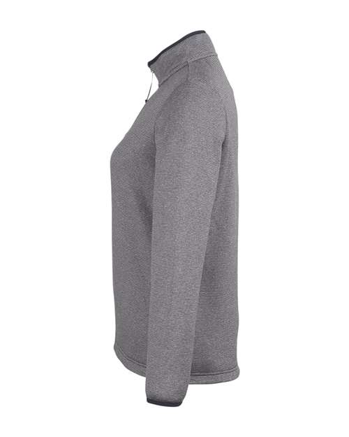 Women's Venture Heathered Stripe Quarter-Zip Pullover – Detail