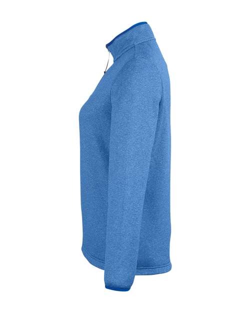 Women's Venture Heathered Stripe Quarter-Zip Pullover – Detail