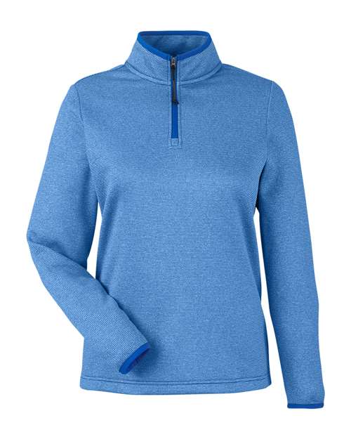 Women's Venture Heathered Stripe Quarter-Zip Pullover – Front