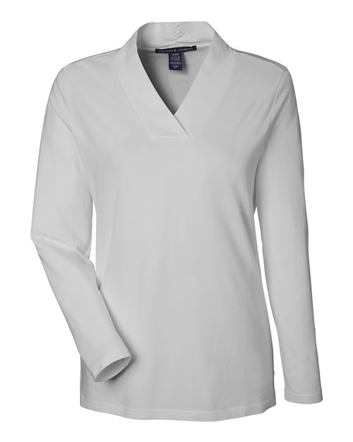 Women's Raleigh Shawl Collar Knit Top – Front