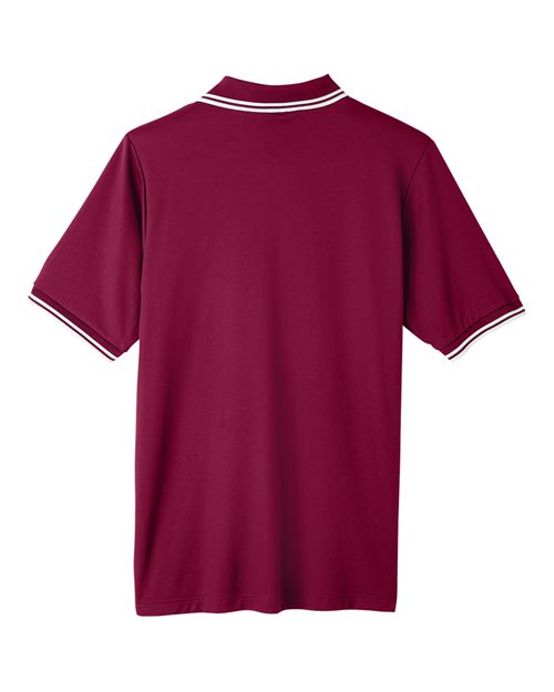 Men's CrownLux Performance® Plaited Tipped Polo – Back