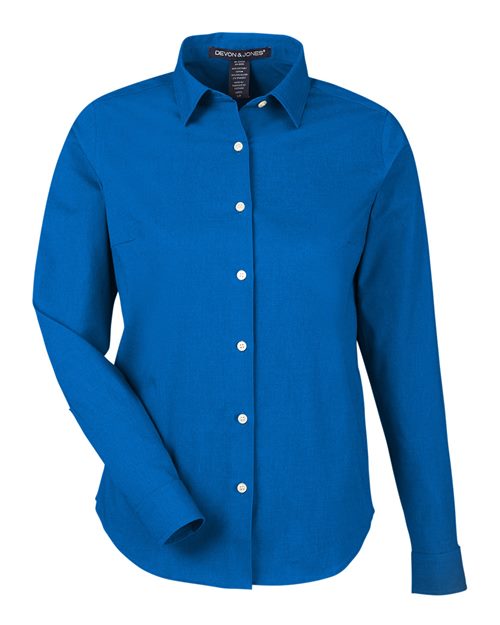 Women's CrownLux Performance® Spencer Poplin Dress Shirt – Front