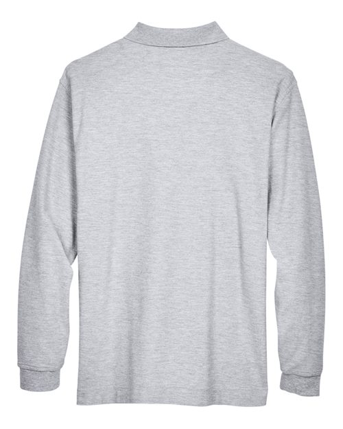 Men's Pima Piqué Long Sleeve Polo – Back