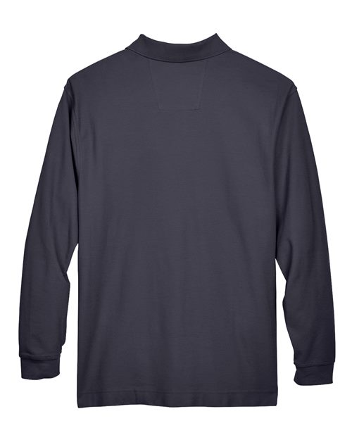 Men's Pima Piqué Long Sleeve Polo – Back