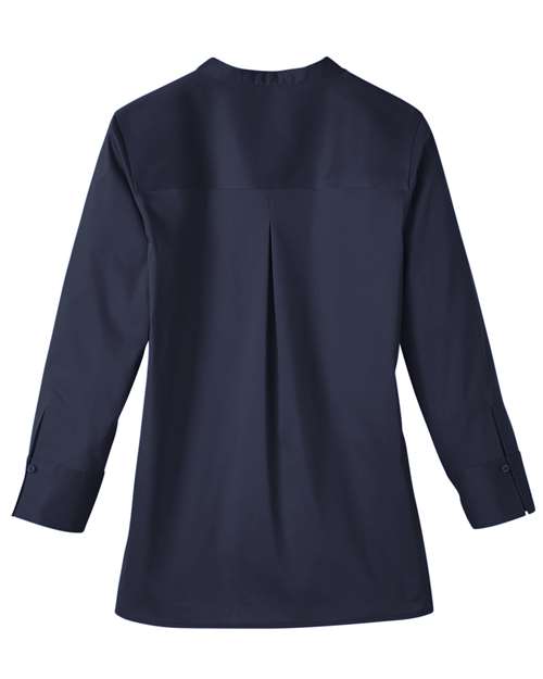 Women's Crown Collection® Stretch Broadcloth Three-Quarter Sleeve Blouse – Back