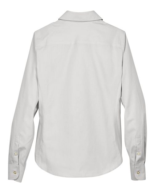 Women's Crown Collection® Broadcloth Woven Dress Shirt – Back