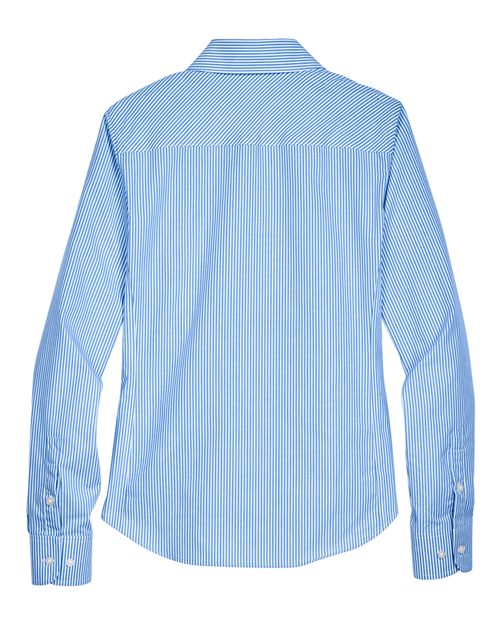 Women's Crown Collection® Banker Stripe Woven Dress Shirt – Back
