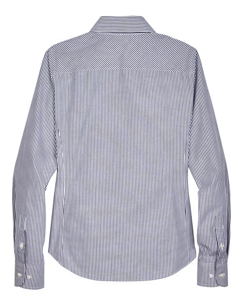 Women's Crown Collection® Banker Stripe Woven Dress Shirt – Back