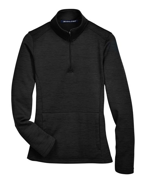 Women's Newbury Mélange Fleece Quarter-Zip Pullover – Front