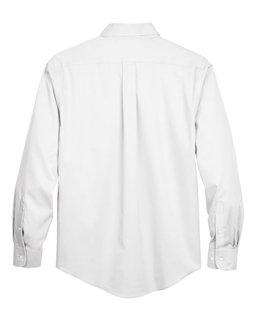 Men's Tall Crown Collection® Solid Stretch Twill Woven Dress Shirt – Back