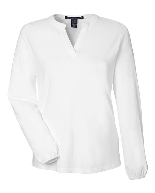 Women's Raleigh Half-Placket Knit Top – Front
