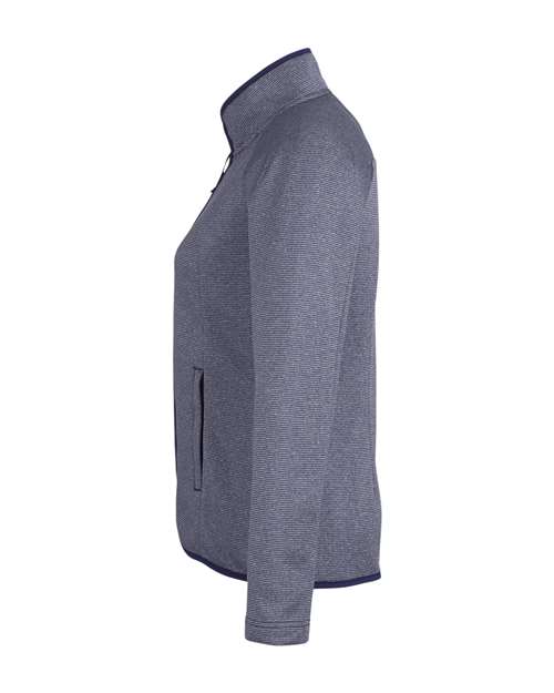 Women's Venture Heathered Stripe Full-Zip Jacket – Detail