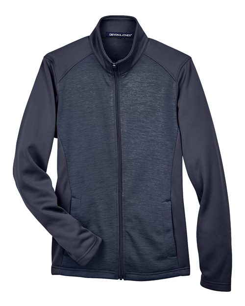 Women's Newbury Colorblock Mélange Fleece Full-Zip Jacket – Front