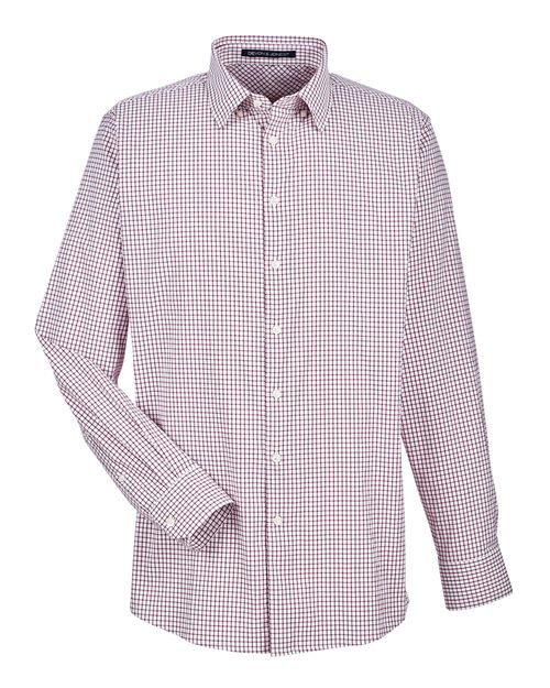 Men's CrownLux Performance® Micro Windowpane Woven Dress Shirt – Front