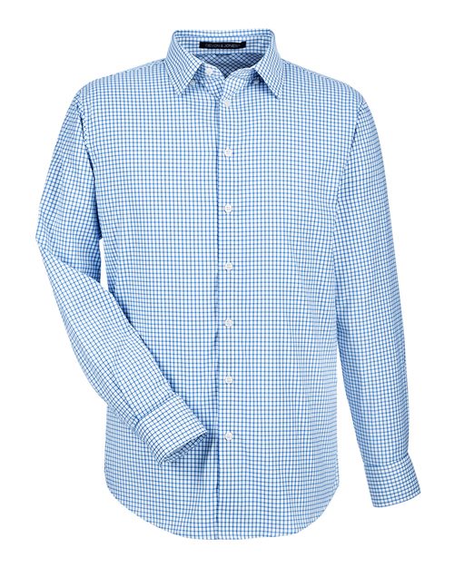 Men's CrownLux Performance® Micro Windowpane Woven Dress Shirt – Front