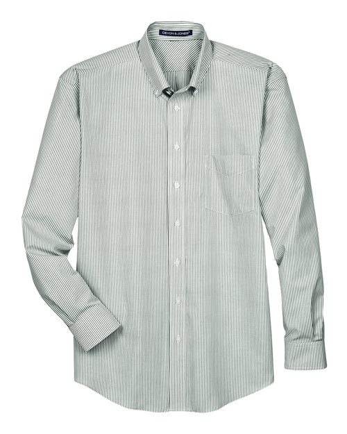 Men's Crown Collection® Banker Stripe Woven Dress Shirt – Front