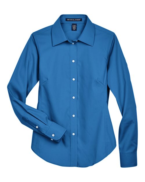 Women's Crown Collection® Oxford Woven Dress Shirt – Front