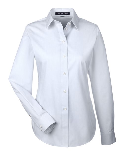 Women's Crown Collection® Striped Woven Dress Shirt – Front