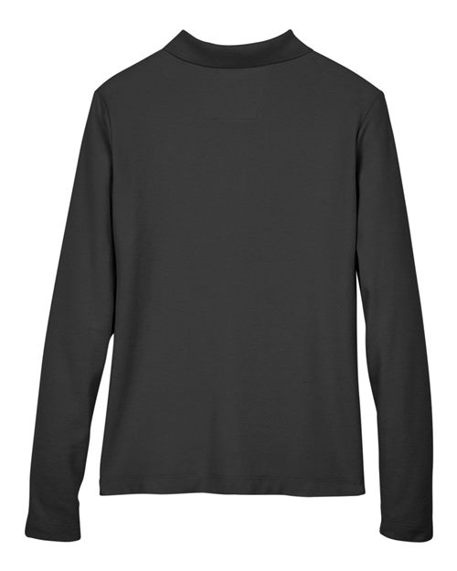 Women's Pima Piqué Long Sleeve Polo – Back