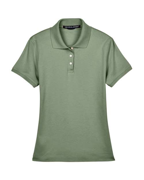 Women's Perfect Pima Interlock Polo – Front