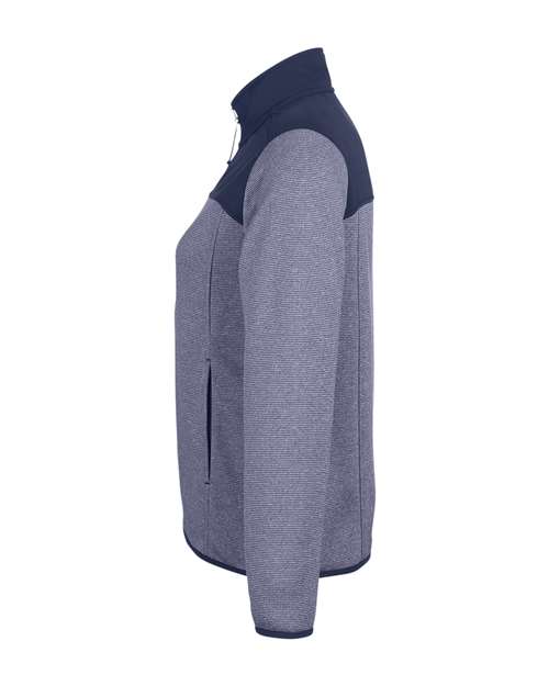 Women's Venture Heathered Stripe Hybrid Jacket – Detail