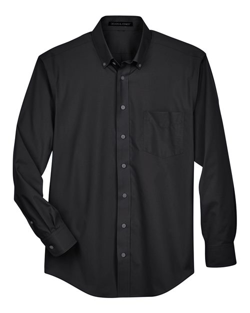 Men's Tall Crown Collection® Broadcloth Woven Dress Shirt – Front