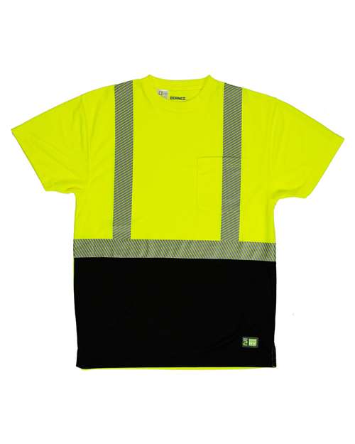 Men's Hi-Vis Class 2 Color Blocked Pocket T-Shirt – Front