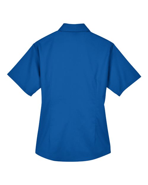Women's Easy Blend™ Short Sleeve Twill Dress Shirt with Stain-Release – Back