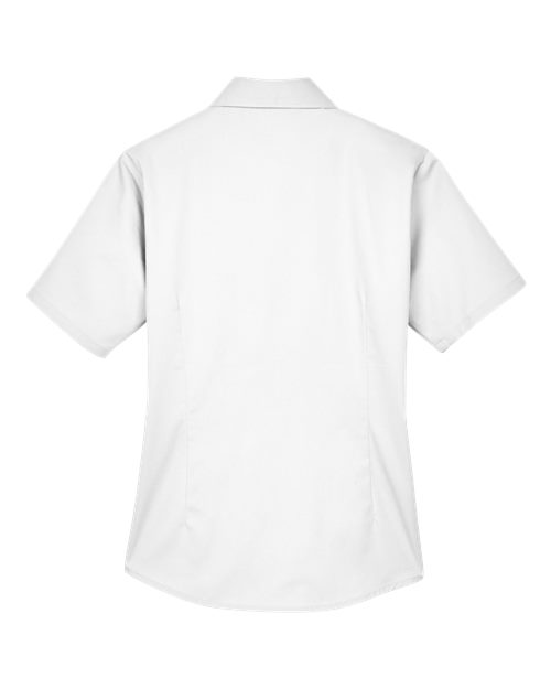 Women's Easy Blend™ Short Sleeve Twill Dress Shirt with Stain-Release – Back