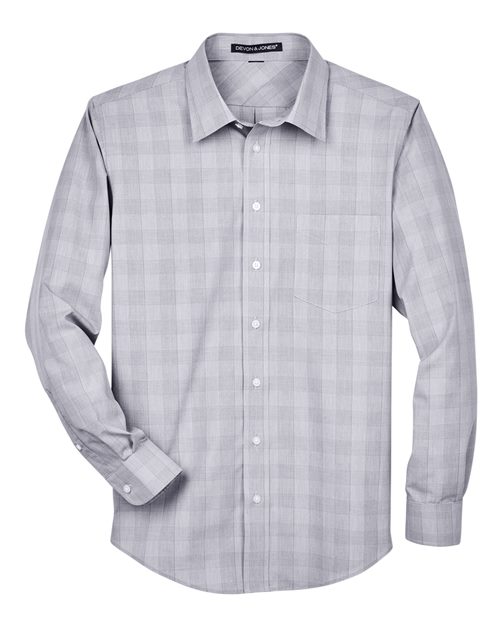 Men's Crown Collection® Glen Plaid Woven Dress Shirt – Front