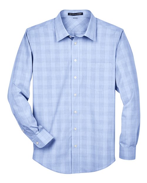 Men's Crown Collection® Glen Plaid Woven Dress Shirt – Front