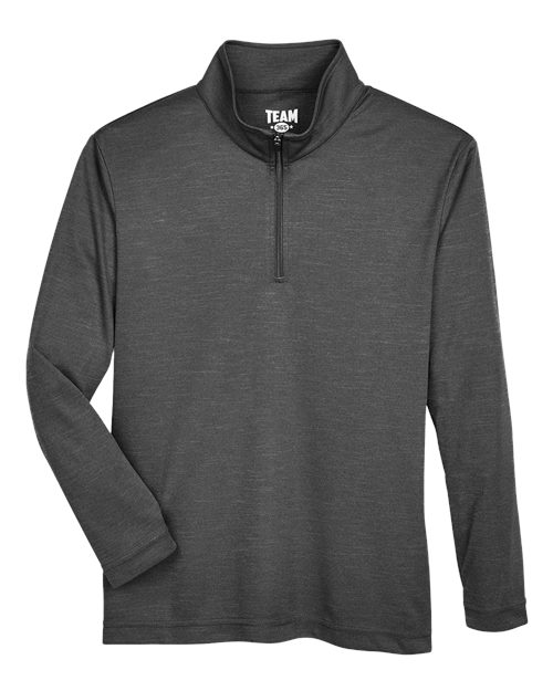 Youth Zone Sonic Heather Performance Quarter-Zip Pullover – Front