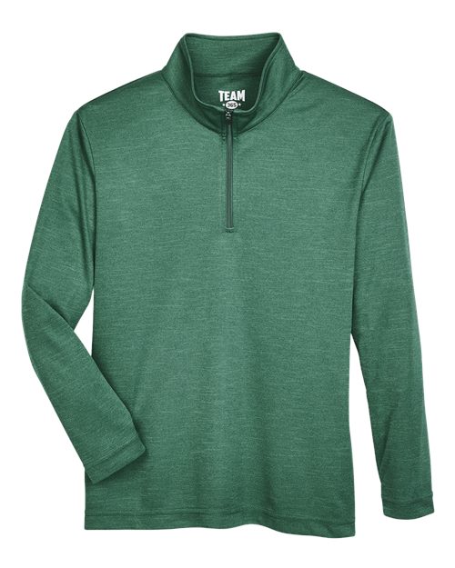 Youth Zone Sonic Heather Performance Quarter-Zip Pullover – Front