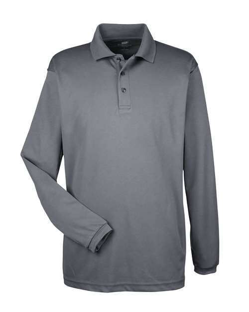 Men's Cool & Dry Long Sleeve Mesh Piqué Polo – Front
