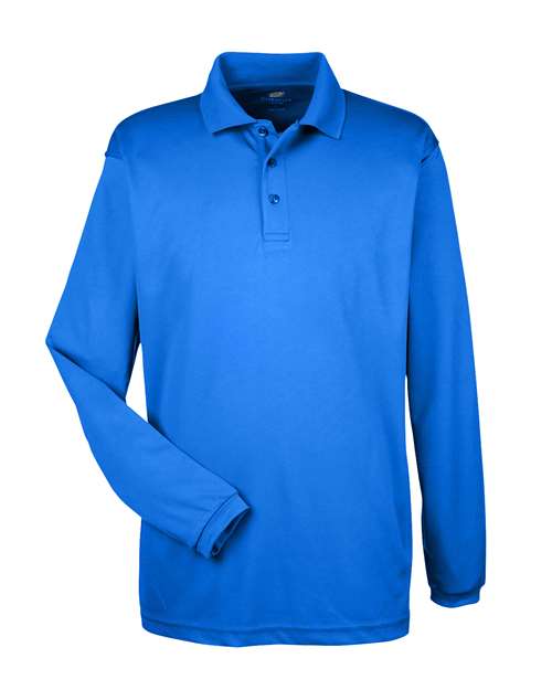 Men's Cool & Dry Long Sleeve Mesh Piqué Polo – Front